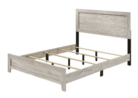 Millie Whitewash Queen Panel Bed from Crown Mark - Luna Furniture