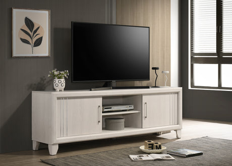 Charlie White Tv Stand from Crown Mark - Luna Furniture