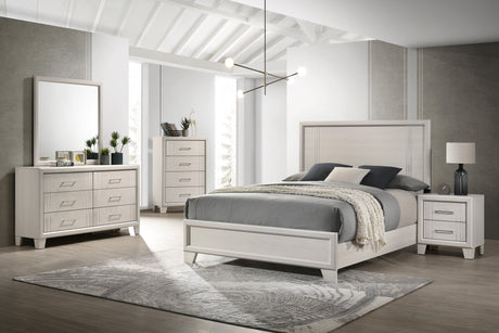 Charlie White Queen Panel Bed