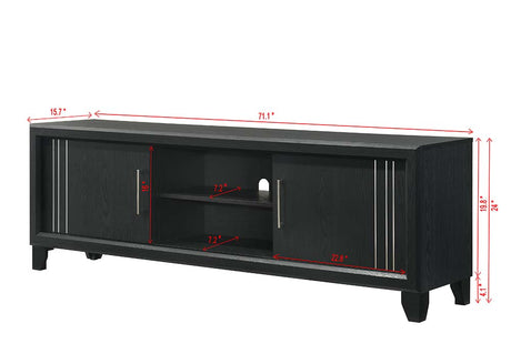 Charlie Charcoal Tv Stand from Crown Mark - Luna Furniture