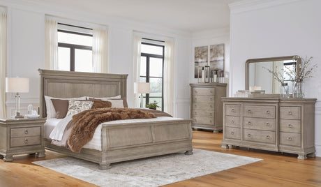Lexorne Gray Sleigh Bedroom Set from Ashley - Luna Furniture