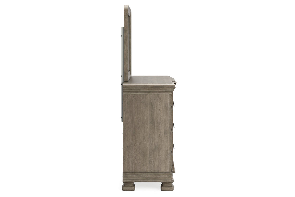 Lexorne Gray Dresser and Mirror from Ashley - Luna Furniture