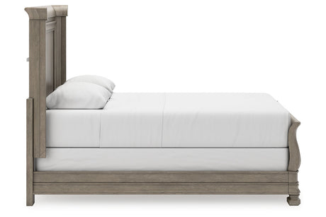 Lexorne Gray Queen Sleigh Bed from Ashley - Luna Furniture