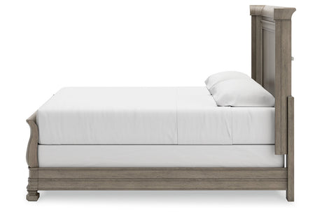 Lexorne Gray King Sleigh Bed from Ashley - Luna Furniture