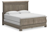 Lexorne Gray California King Sleigh Bed from Ashley - Luna Furniture