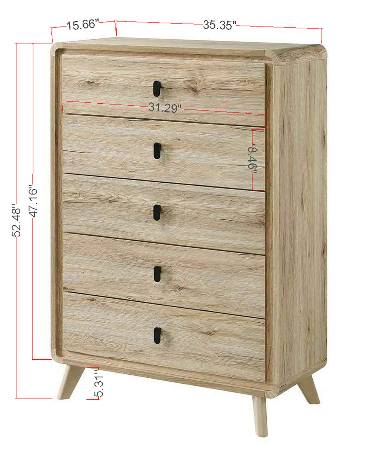 Dawson Light Wood Panel Bedroom Set from Crown Mark - Luna Furniture