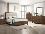 Mille Cherry Brown Full Upholstered Bed from Crown Mark - Luna Furniture