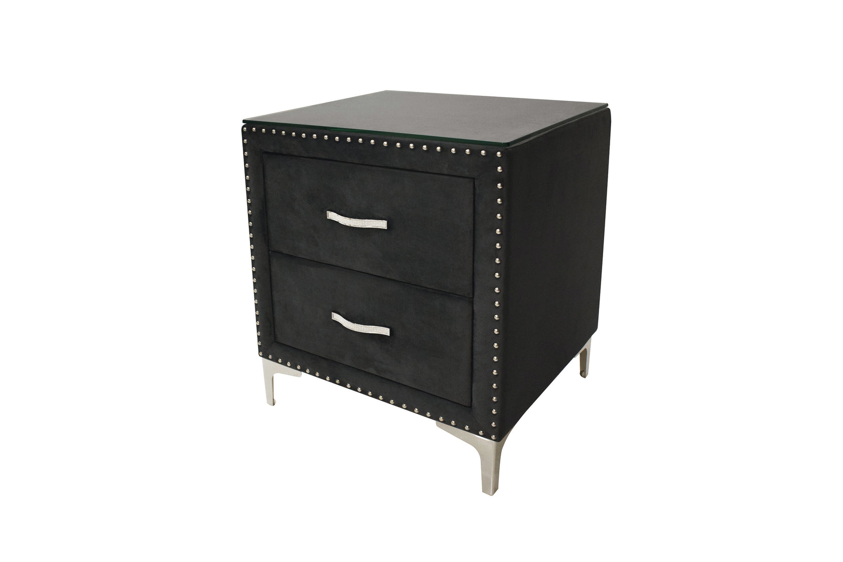 Lucinda Black Nightstand from Crown Mark - Luna Furniture