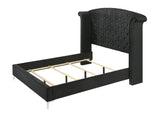 Lucinda Black Upholstered Wingback Panel Bedroom Set
