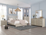 Jaylen Cream Queen LED Panel Bed from Crown Mark - Luna Furniture