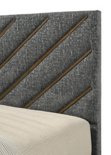 Zane Brown/Gray Upholstered Bedroom Set from Crown Mark - Luna Furniture