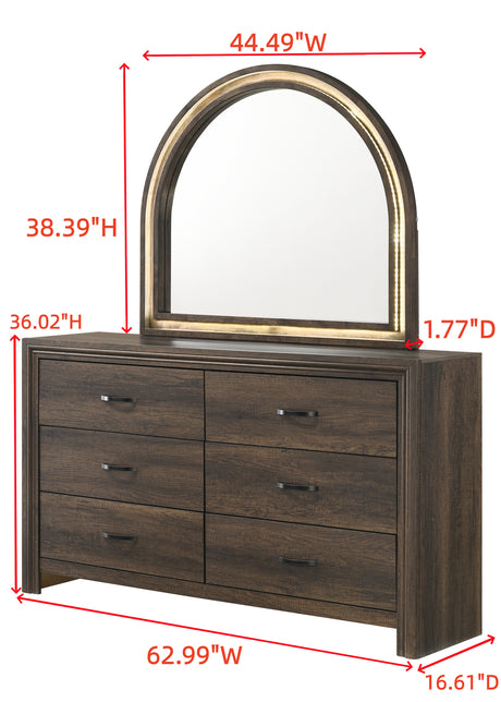 Noreen Brown LED Bedroom Set from Crown Mark - Luna Furniture