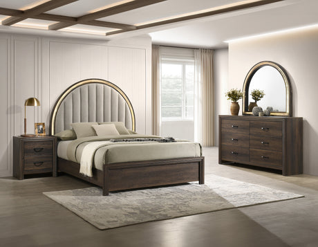 Noreen Brown LED Bedroom Set from Crown Mark - Luna Furniture