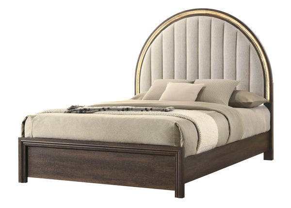 Noreen Brown LED King Bed