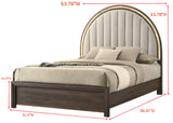 Noreen Brown LED Queen Bed from Crown Mark - Luna Furniture