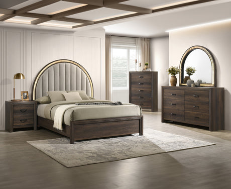 Noreen Brown LED Bedroom Set from Crown Mark - Luna Furniture