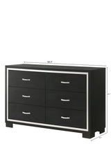 Gennro Black Corduroy Upholstered Panel Bedroom Set from Crown Mark - Luna Furniture