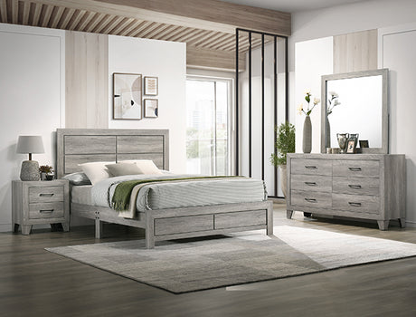Hopkins Driftwood Queen Platform Bed from Crown Mark - Luna Furniture