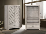 Valor Antique White Armoire from Crown Mark - Luna Furniture