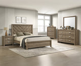 Valor Light Brown Queen Panel Bed from Crown Mark - Luna Furniture