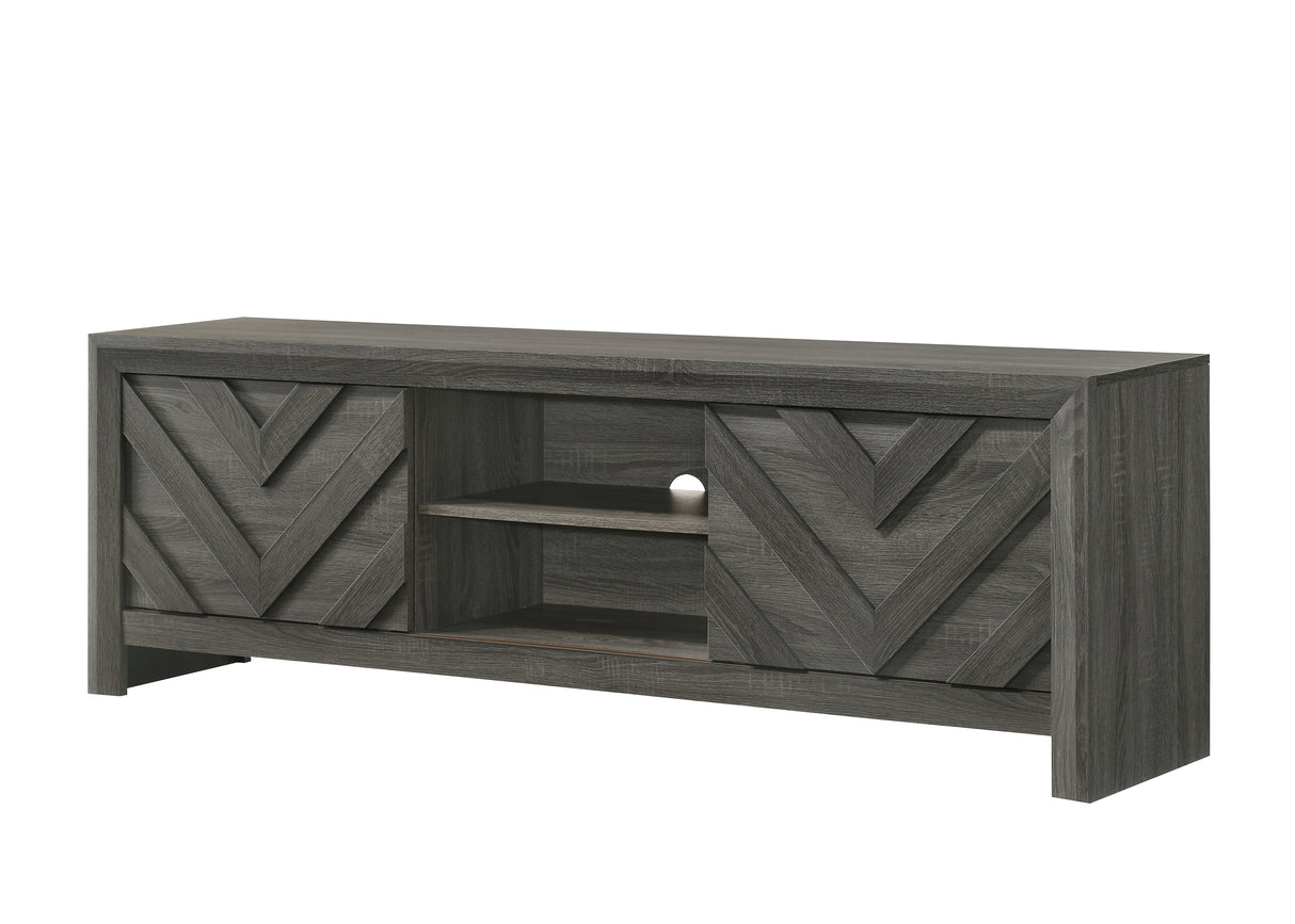Valor Gray TV Stand from Crown Mark - Luna Furniture
