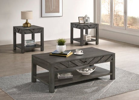 Valor Gray 3-Piece Cocktail Set from Crown Mark - Luna Furniture