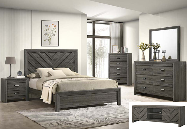 Valor Gray TV Stand from Crown Mark - Luna Furniture