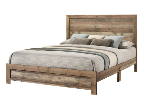 Elmer Brown King Panel Bed from Crown Mark - Luna Furniture