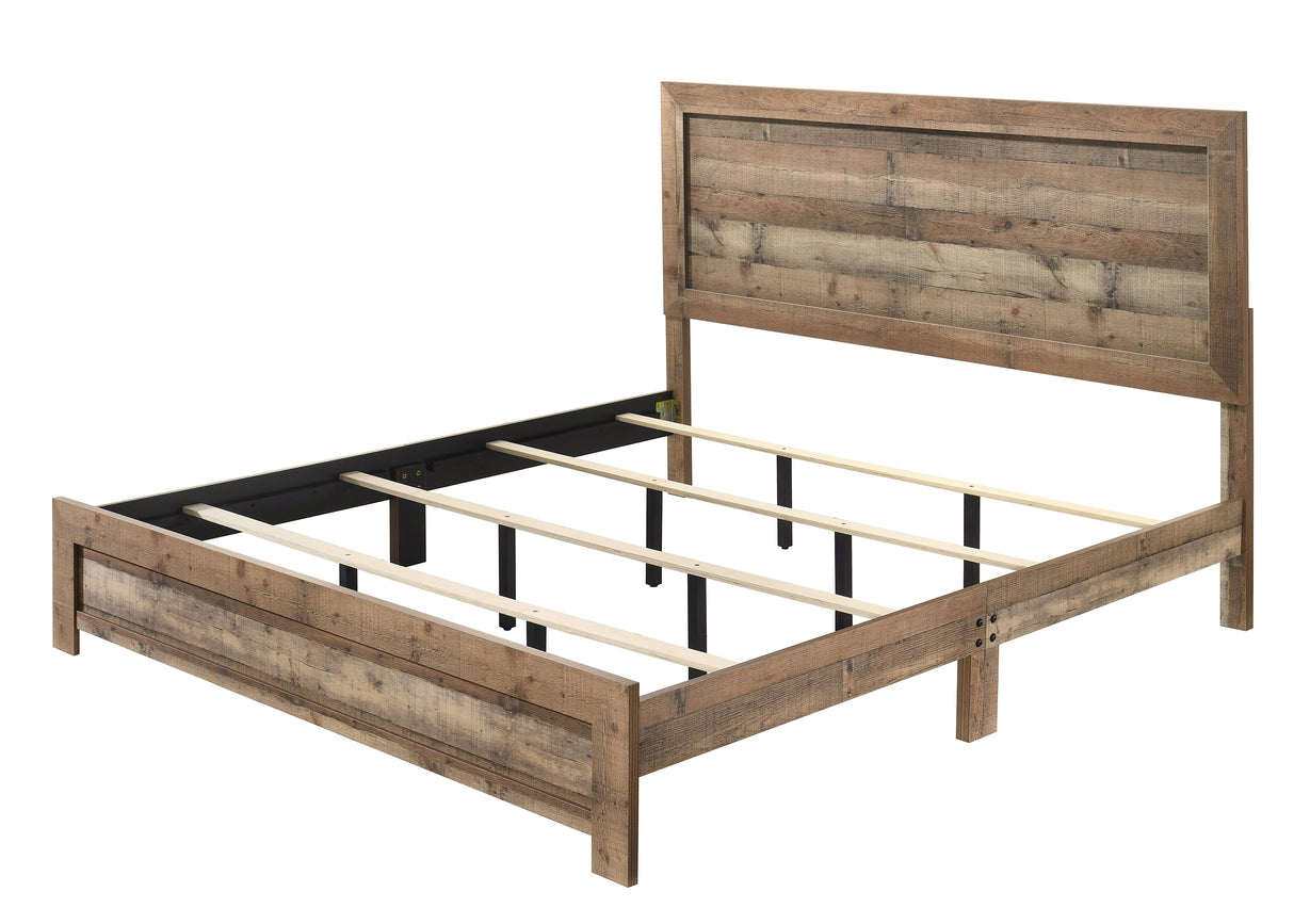 Elmer Brown King Panel Bed from Crown Mark - Luna Furniture