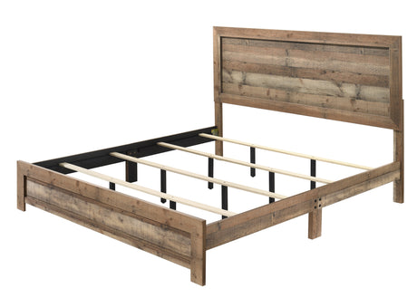 Elmer Brown King Panel Bed from Crown Mark - Luna Furniture