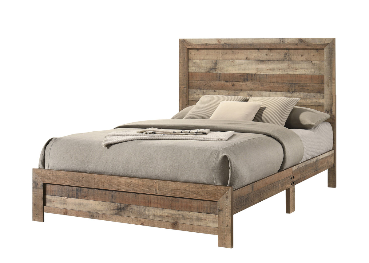 Elmer Brown Queen Panel Bed from Crown Mark - Luna Furniture