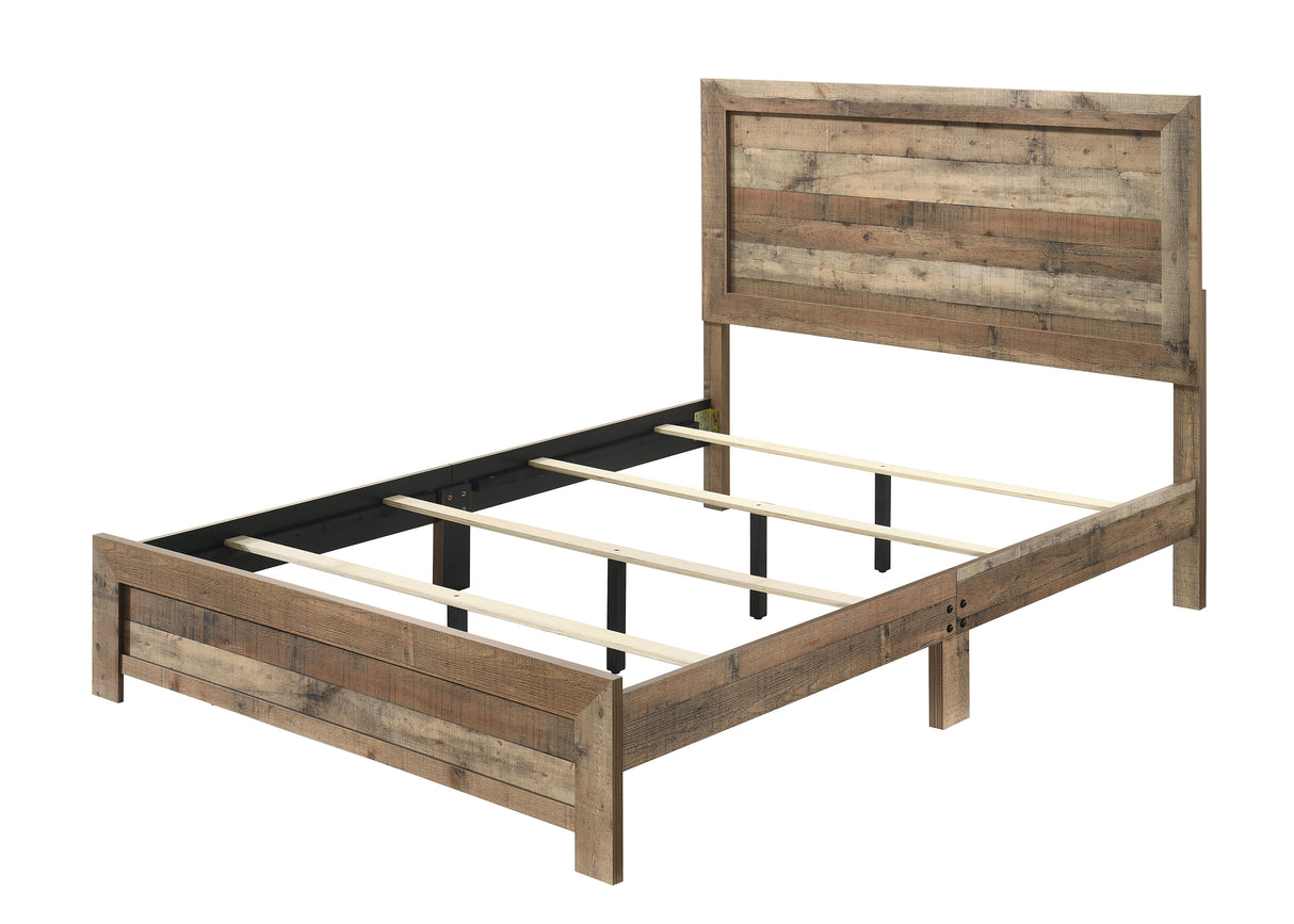 Elmer Brown Queen Panel Bed from Crown Mark - Luna Furniture