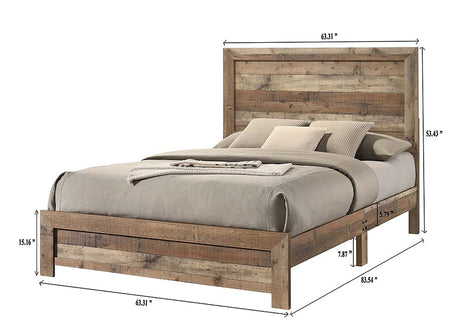 Elmer Brown Queen Panel Bed from Crown Mark - Luna Furniture