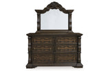 Maylee Dark Brown Dresser and Mirror from Ashley - Luna Furniture