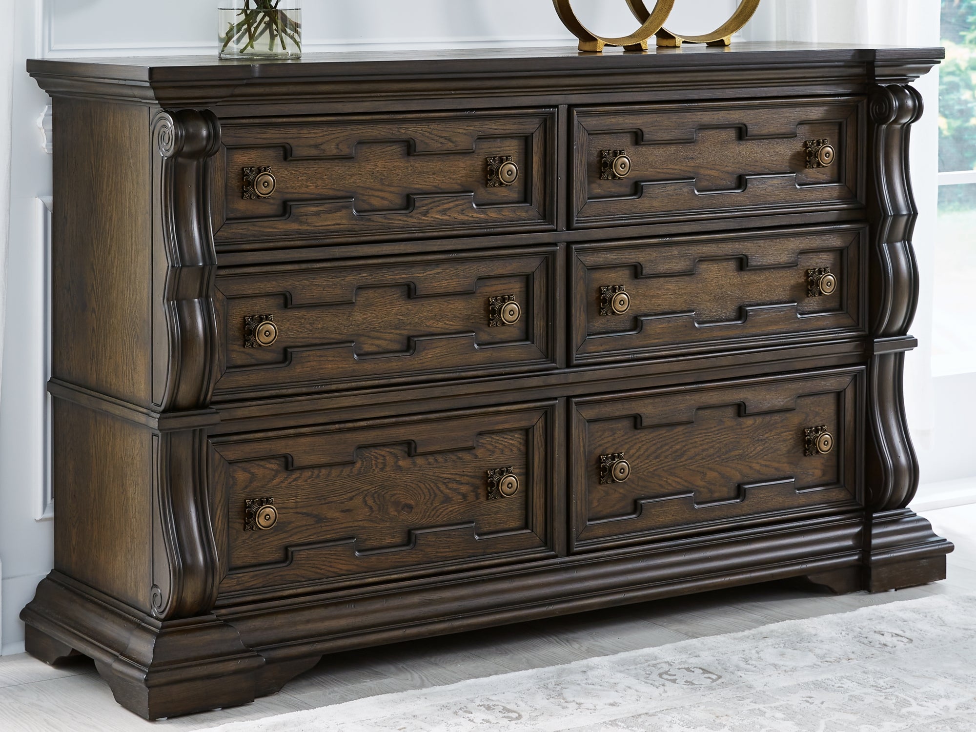 Ashley Maylee Dark Brown Dresser - Luna Furniture