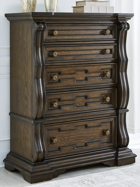 Maylee Dark Brown Chest of Drawers from Ashley Furniture - Luna Furniture