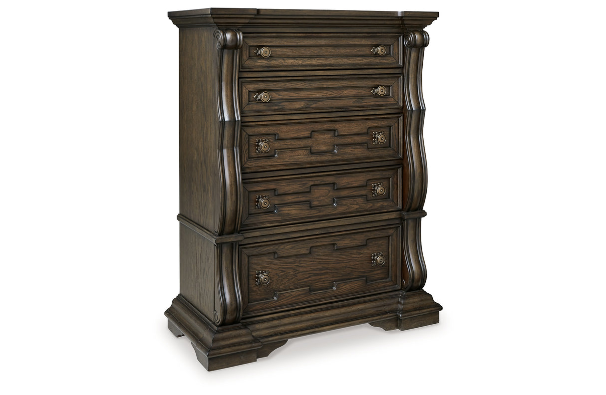 Maylee Dark Brown Chest of Drawers from Ashley Furniture - Luna Furniture