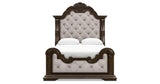 Maylee Dark Brown Queen Upholstered Bed with Dresser and 2 Nightstands from Ashley - Luna Furniture