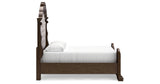 Maylee Dark Brown Queen Upholstered Bed with 2 Nightstands from Ashley - Luna Furniture