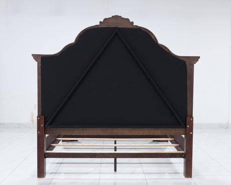 Maylee King Upholstered Bed with Dresser and 2 Nightstands in Dark Brown from Ashley - Luna Furniture