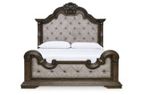 Maylee Dark Brown Upholstered Panel Bedroom Set from Ashley - Luna Furniture