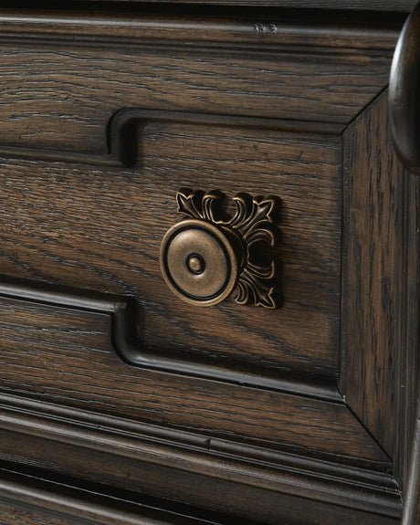 Maylee Dark Brown Dresser and Mirror from Ashley Furniture - Luna Furniture