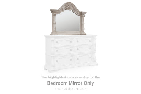 Bruchandi Antique White Bedroom Mirror (Mirror Only) from Ashley - Luna Furniture