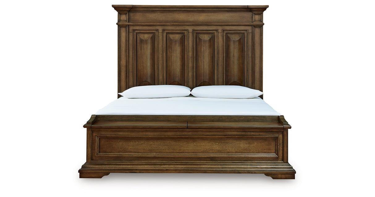 Frantanna Brown King Panel Stroage Bed from Ashley Furniture - Luna Furniture