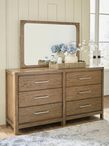Cabalynn Light Brown Dresser and Mirror from Ashley Furniture - Luna Furniture