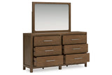 Cabalynn Light Brown Dresser and Mirror from Ashley - Luna Furniture