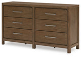Cabalynn King Upholstered Bed with Dresser and 2 Nightstands in Light Brown from Ashley Furniture - Luna Furniture