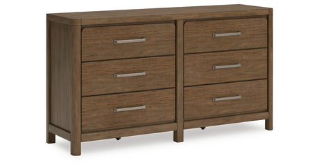 Cabalynn Queen Panel Bed with Dresser in Light Brown from Ashley Furniture - Luna Furniture