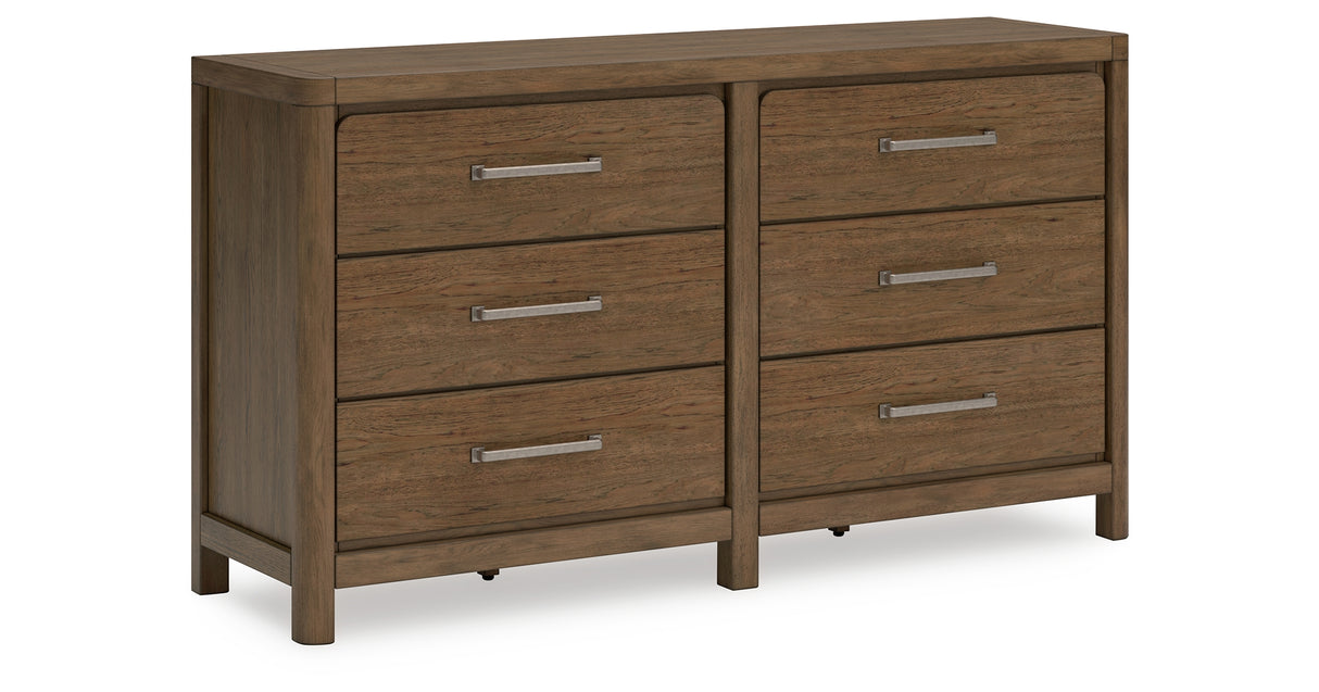 Cabalynn King Panel Bed with Dresser in Light Brown from Ashley - Luna Furniture