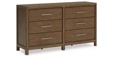 Cabalynn King Panel Bed with Dresser in Light Brown from Ashley - Luna Furniture